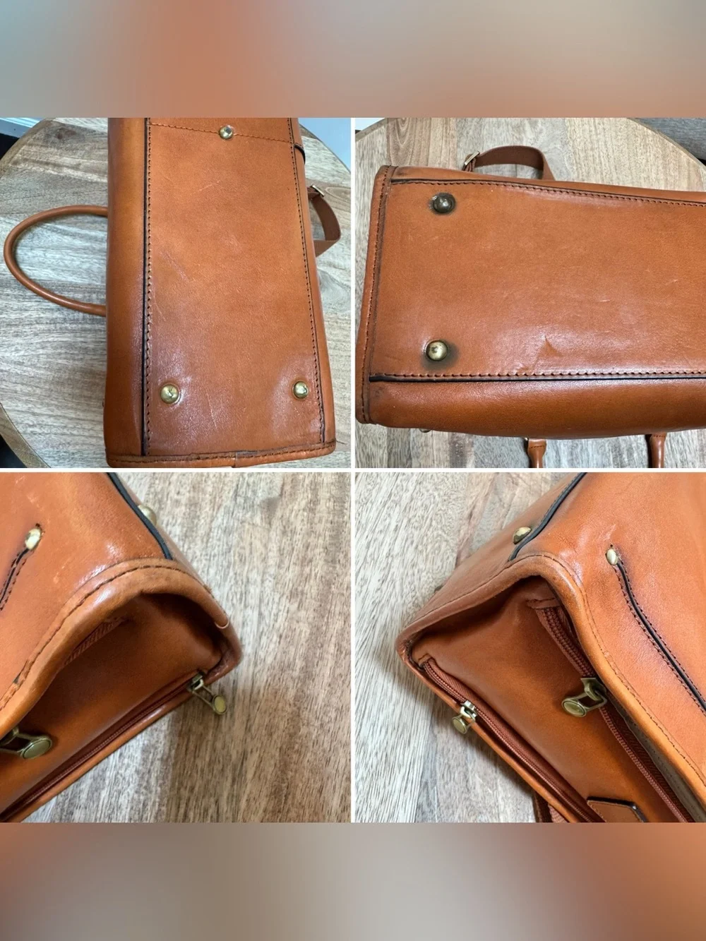 Banuce Italian Full Grain Leather Multi-Purpose Laptop Briefcase for Women